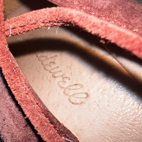Madewell Suede Lace-Up Flats Size 9 - Picture 2 of 5